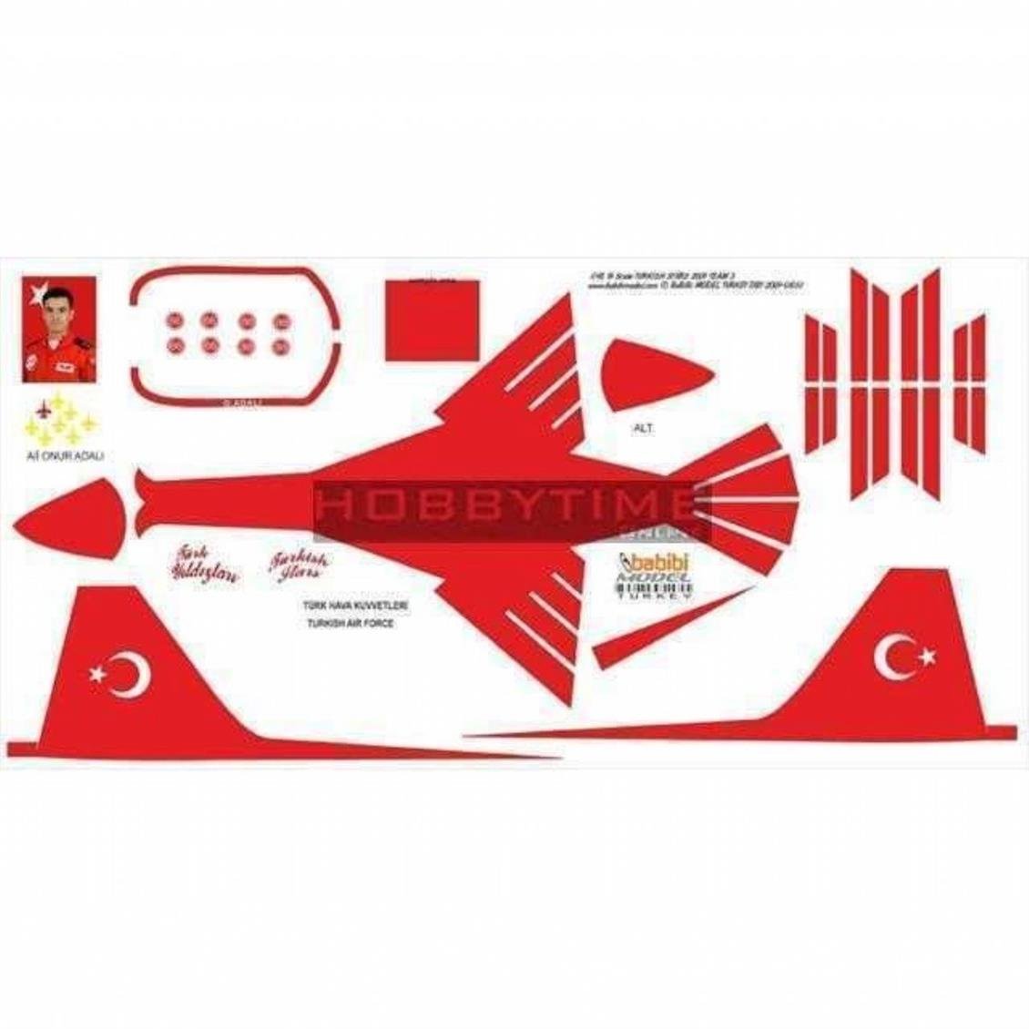 DBT01051 1/48 TÜRK YILDIZLARI 2009-3 DEKAL ÇIKARTM