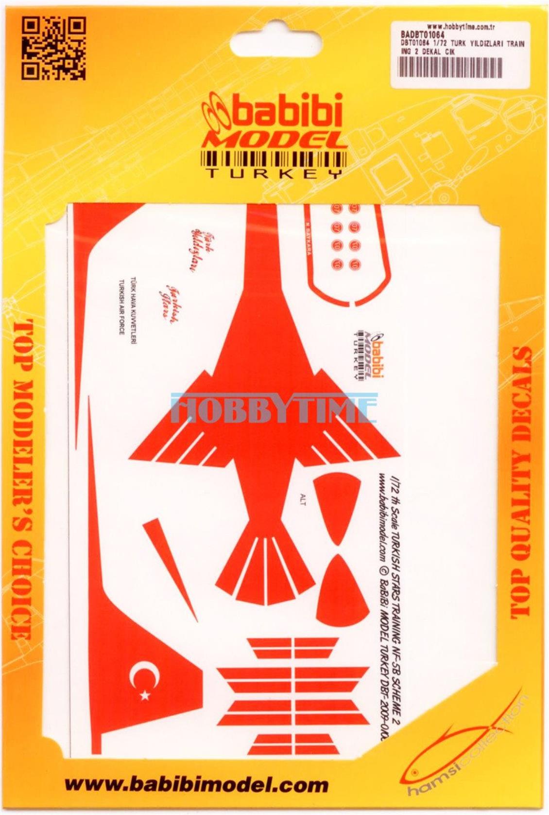 DBT01064 1/72 TÜRK YILDIZLARI TRAİNİNG 2 DEKAL ÇIK