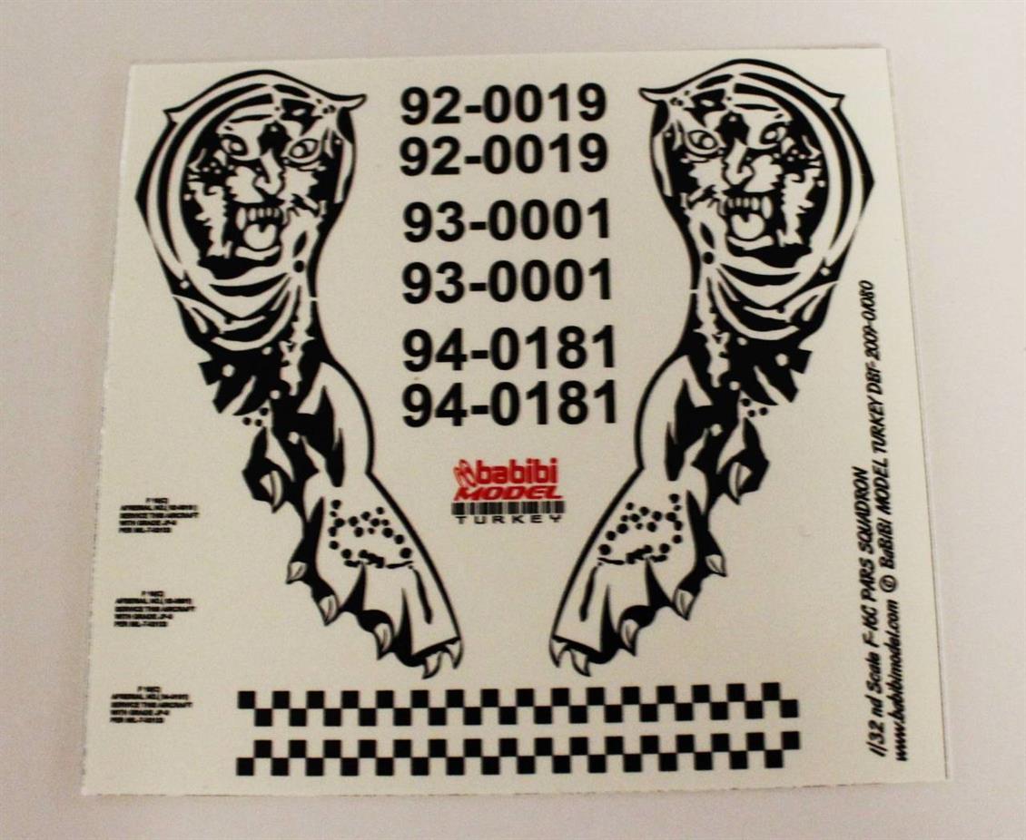 DBT01080 1/32 TURAF F-16C 181. PARS FİLO