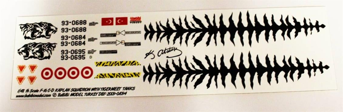 DBT01094 1/48 F-16 C/D 192. KAPLAN FİLO ÖZEL DEKAL