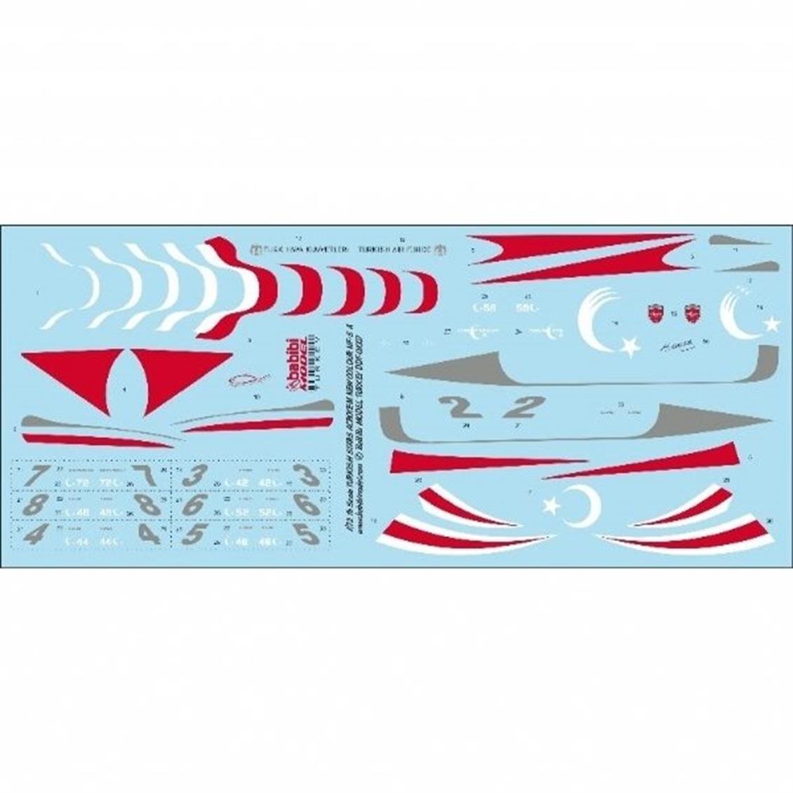 DDT01007 1/72 TURKISH STARS ACROTEAM NEW COLOUR NF