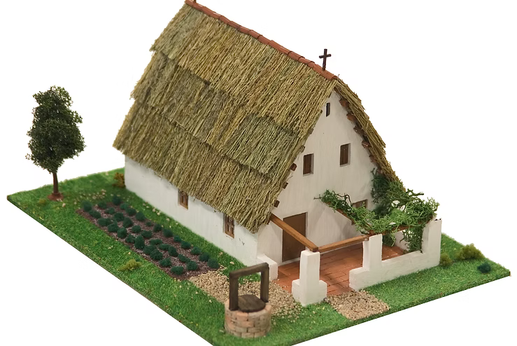 Domenech 3508 Valencia Tipik Barakası, 22x12x10 Cm. Taş Maketi