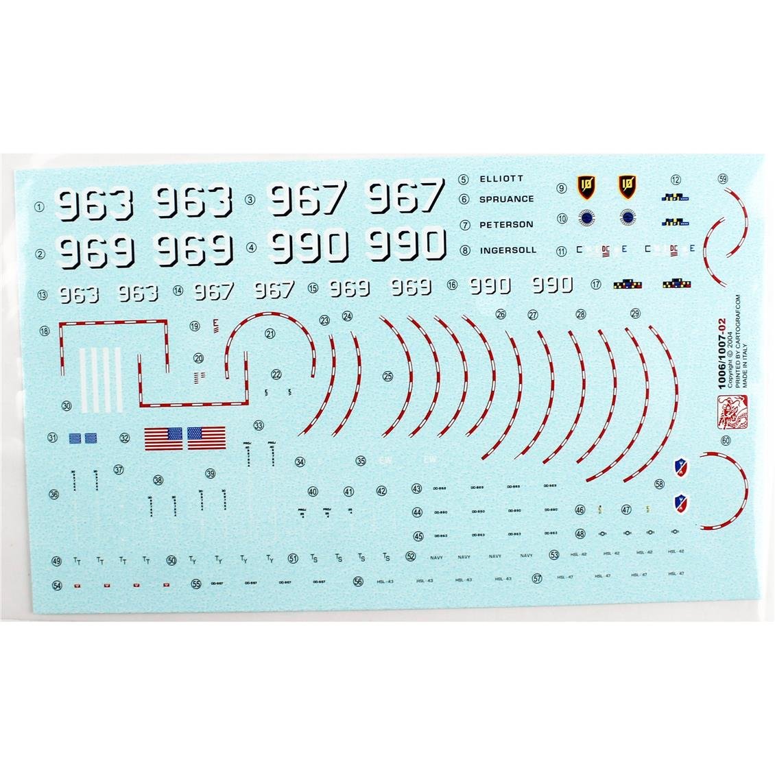 Dragon 1006 1/350 Ölçek, USS Spruance DD-963 Destroyeri Plastik Model Kiti