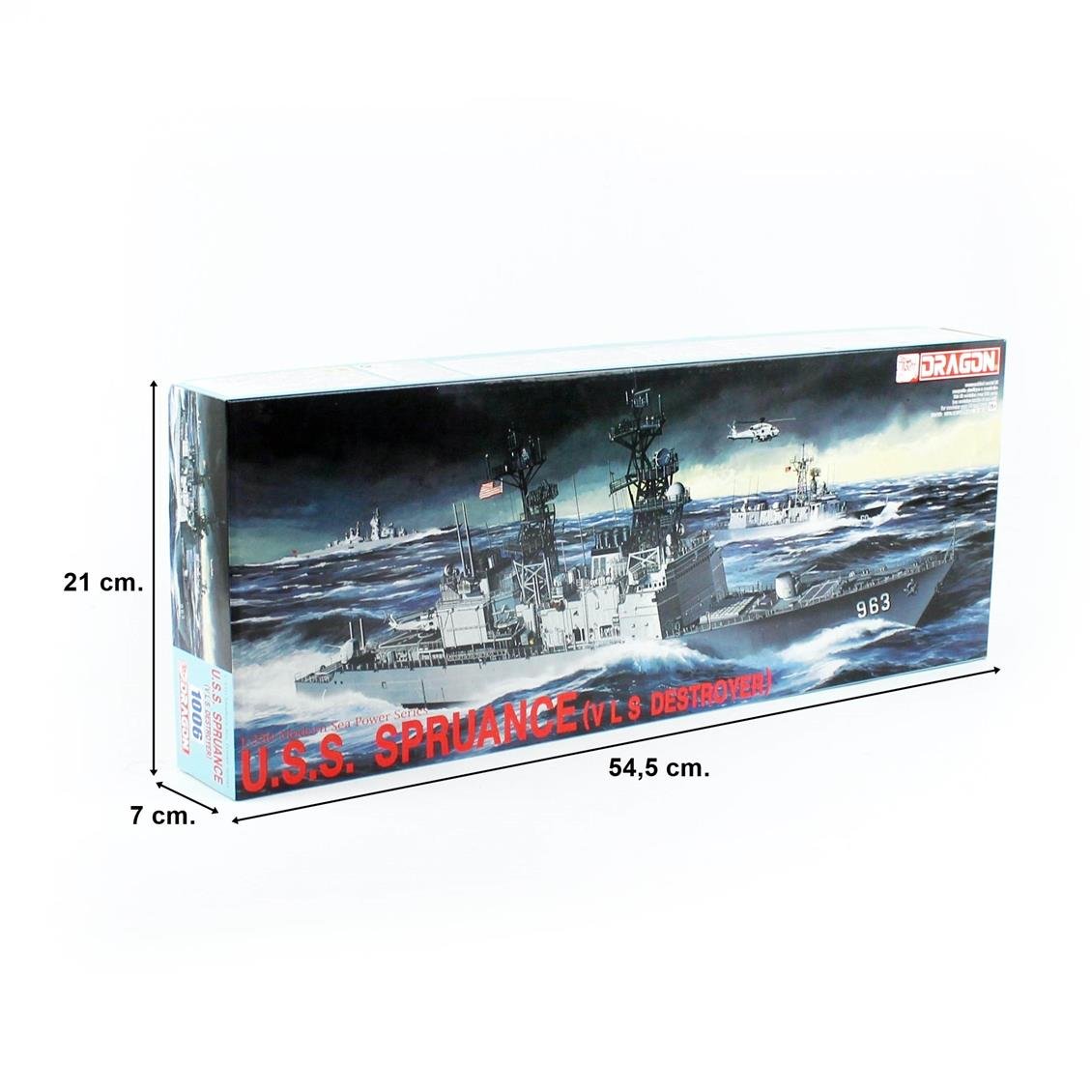 Dragon 1006 1/350 Ölçek, USS Spruance DD-963 Destroyeri Plastik Model Kiti