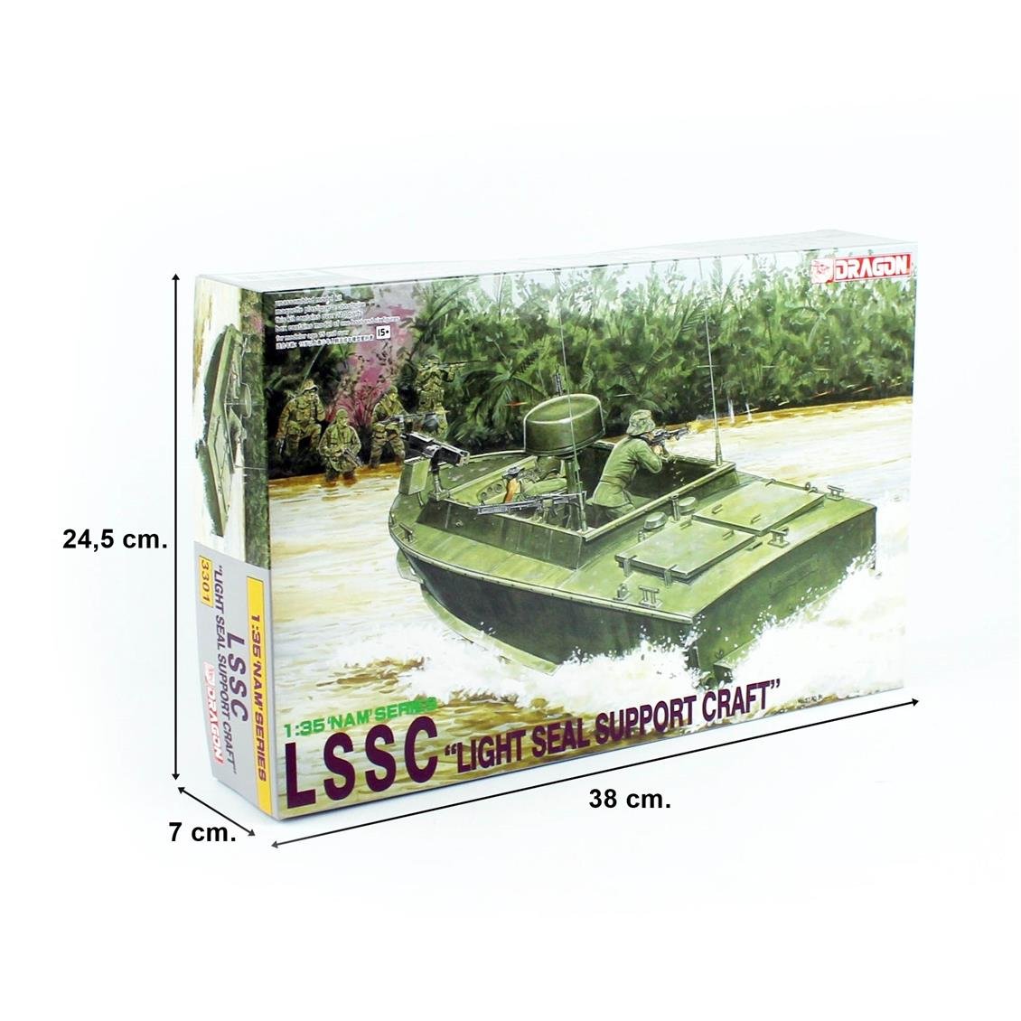 Dragon 3301 1/35 Ölçek, LSSC (Hafif SEAL Destek Teknesi) ve 6 Figür, Plastik Model Kiti