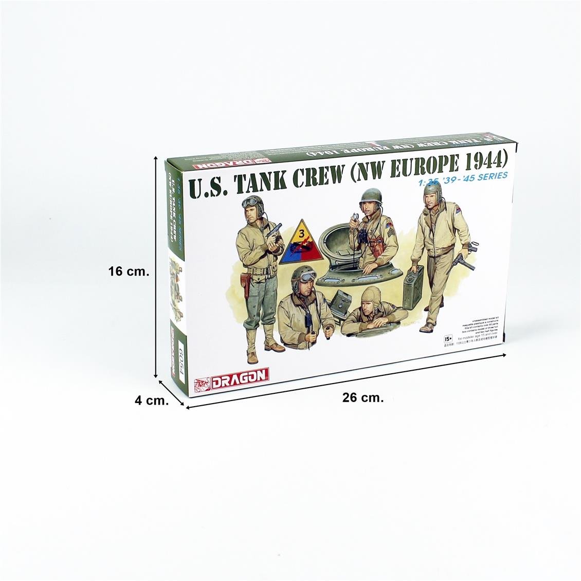 Dragon 6054 1/35 Scale, US Tank Crew (Nw Europe 1944) Soldier Figures Plastic Model Kit