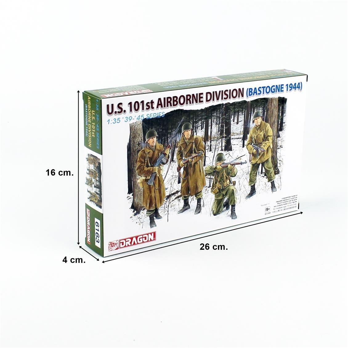 Dragon 6163 1/35 Ölçek, ABD 101.Hava İndirme Tümeni (Bastogne 1944) Asker Figürleri  Plastik Model Kiti