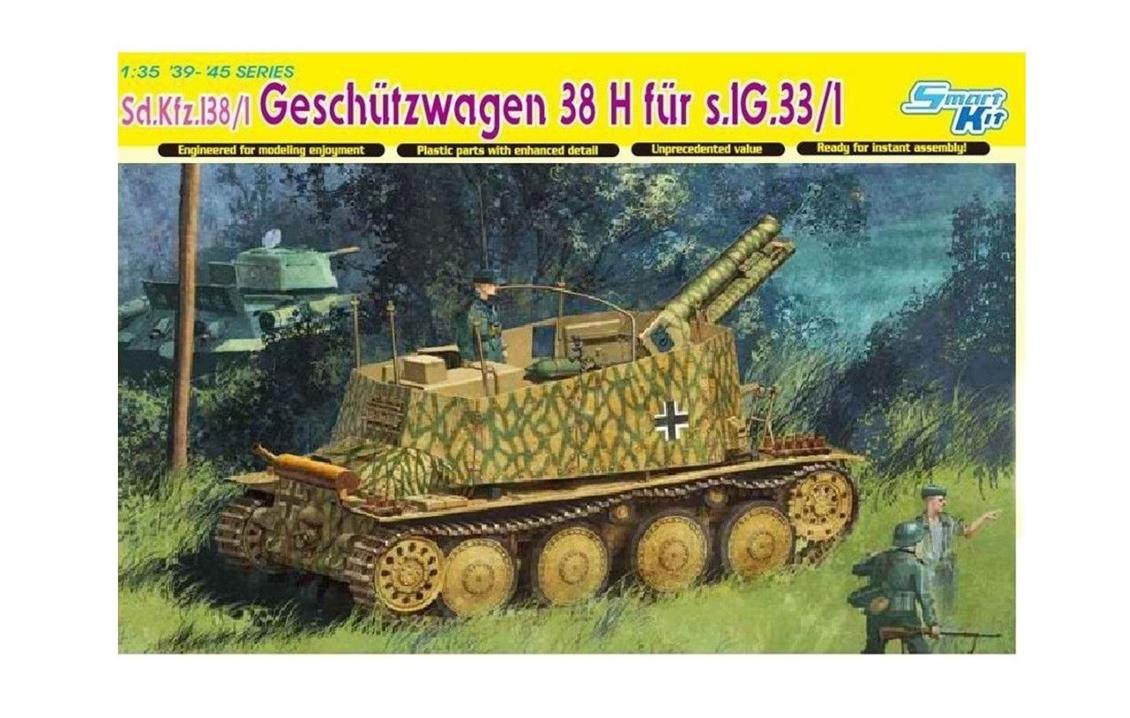 Dragon 6470 1/35 Sd.Kfz.138/1 Geschützwagen 38H Obüs Topu Demonte Plastik Maketi
