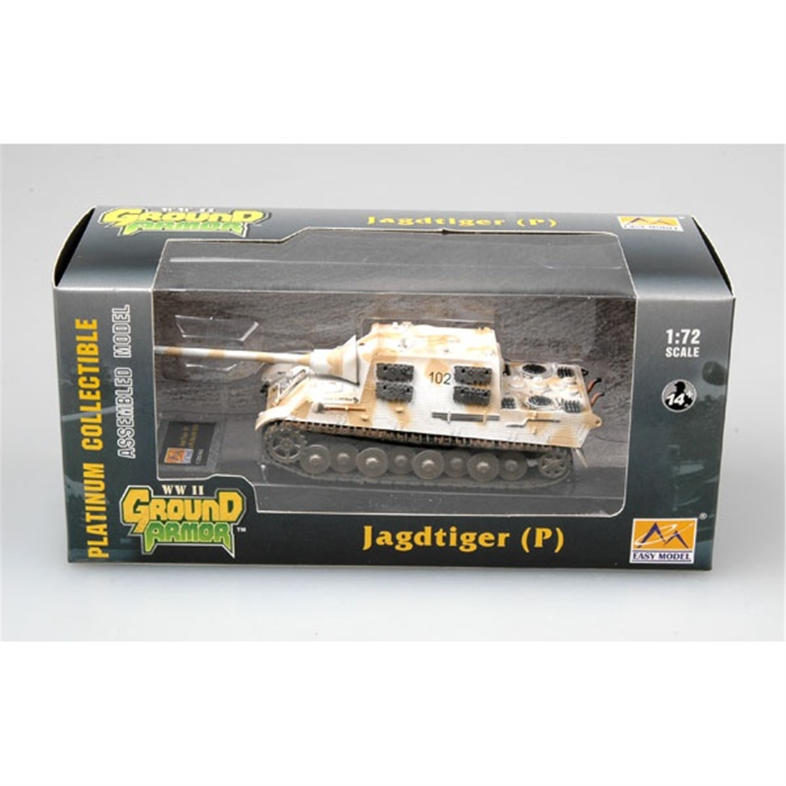 Easy Hobby 36115 1/72 Ölçek, Jagd Tiger (Porsche) S.Pz.Jag.Abt.653,Tank 102, Sergilemeye Hazır Plastik Model
