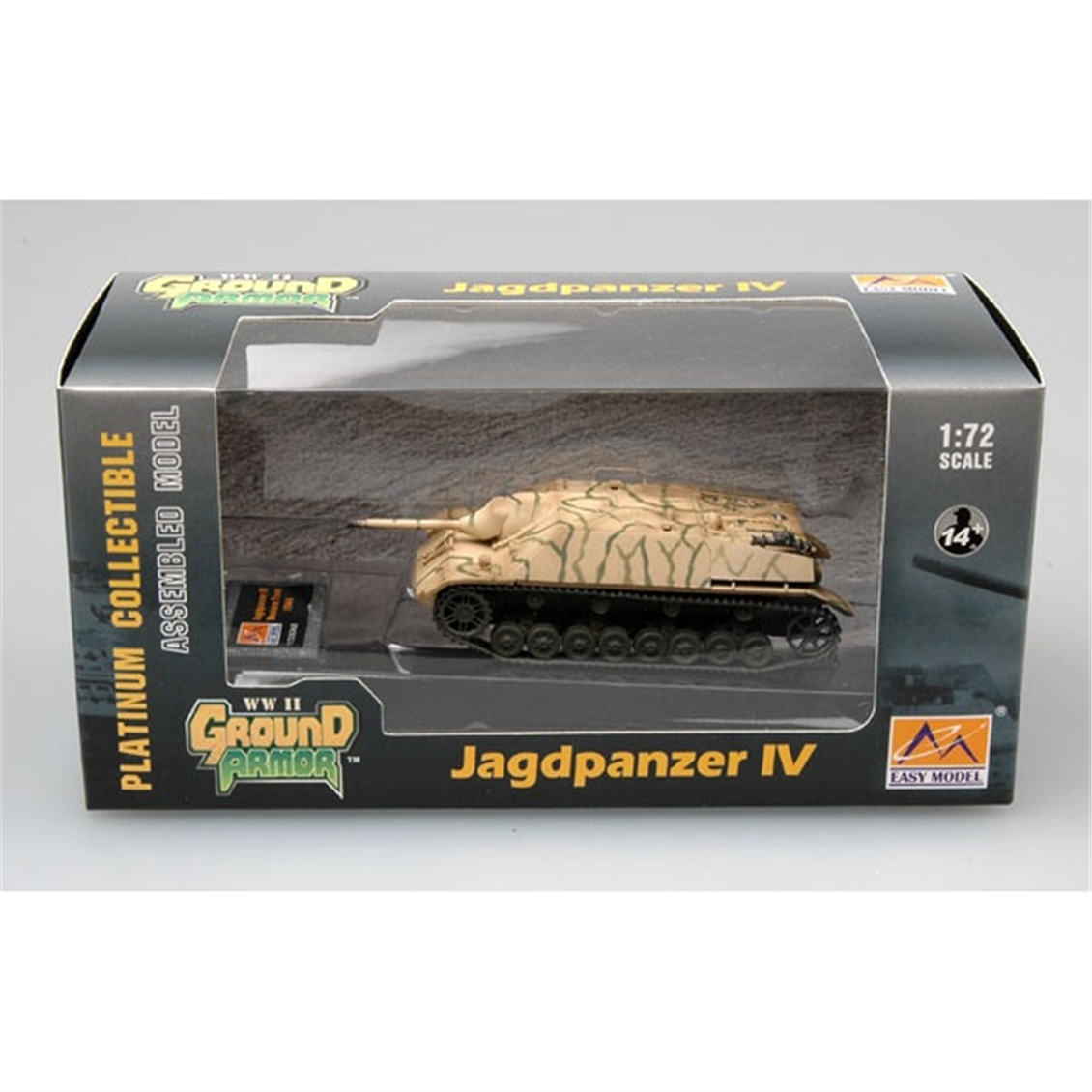 Easy Hobby 36124 1/72 Ölçek, Jagdpanzer IV Western Front 1944 Tankı, Sergilemeye Hazır Plastik Model