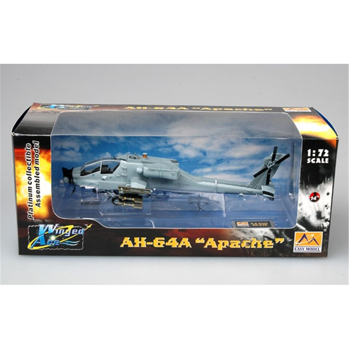 Easy Hobby 37026 1/72 Ölçek, AH-64A 94-0332 of 1-151st ATKHB, South Carolina Army National Guard, M Askeri Helikopter, Sergilem