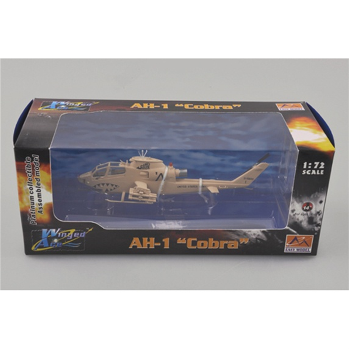 Easy Hobby 37099 1/72 Ölçek, AH-1F, (Sand Shark) Askeri Helikopter, Sergilemeye Hazır Plastik Model