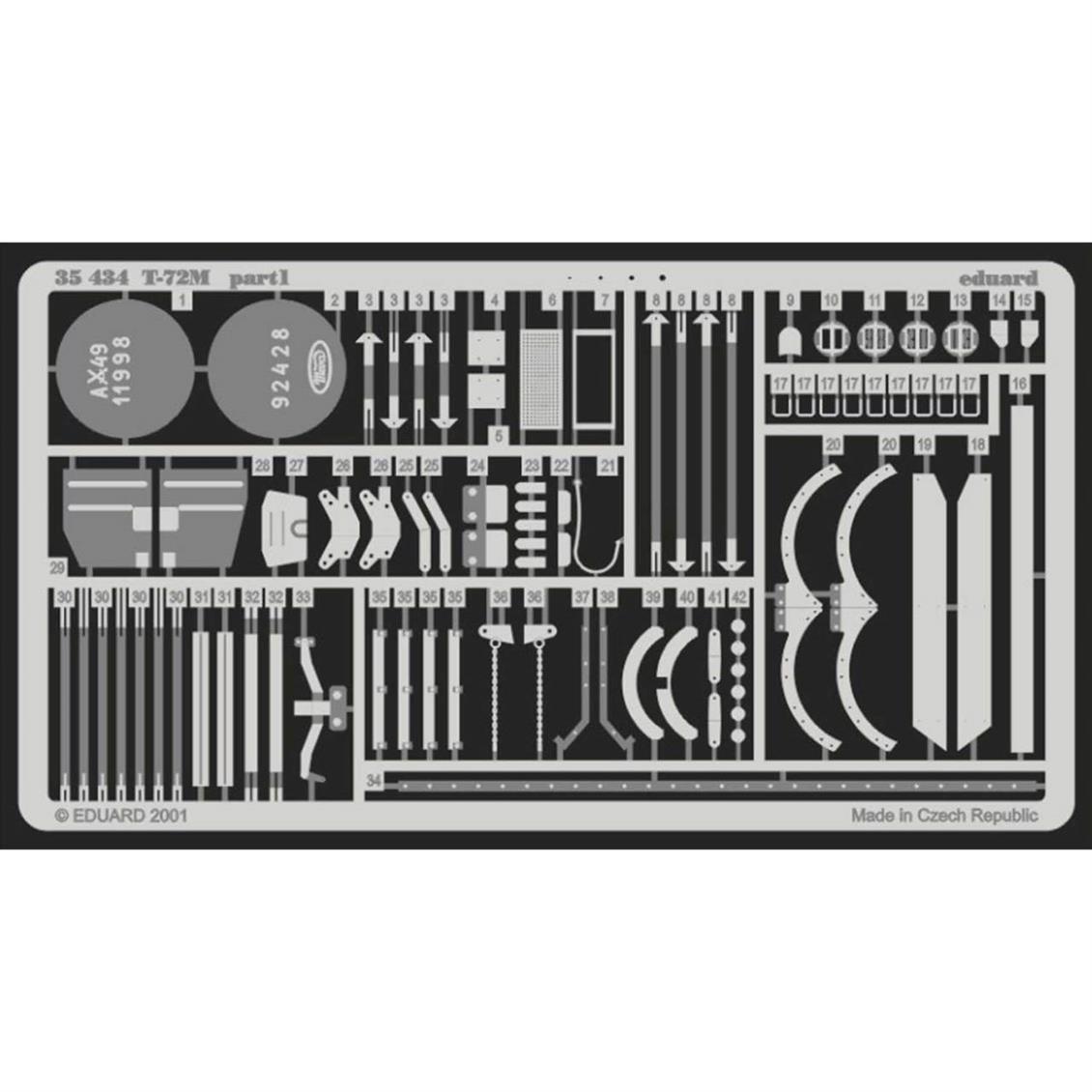 EDUARD 35434 1/35 T-72M FOR TAMIYA Maket Detay Set