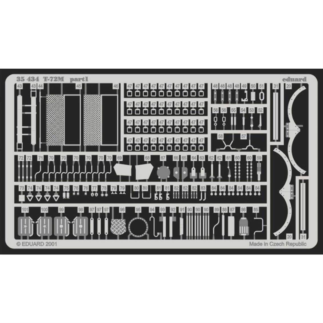 EDUARD 35434 1/35 T-72M FOR TAMIYA Maket Detay Set