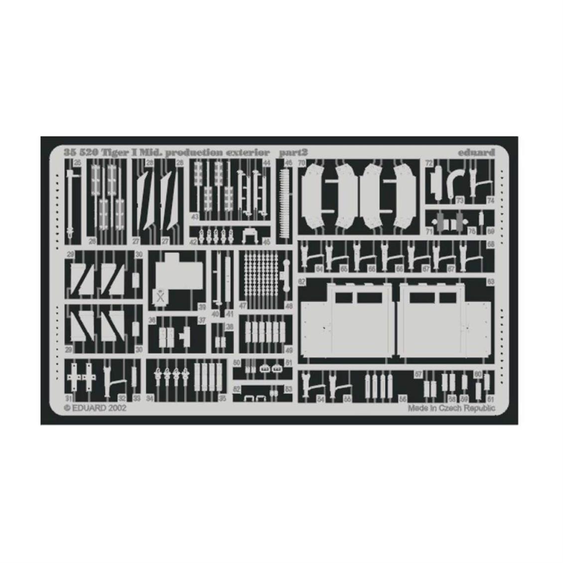 EDUARD 35520 1/35 Tiger I Mid. Production exterior