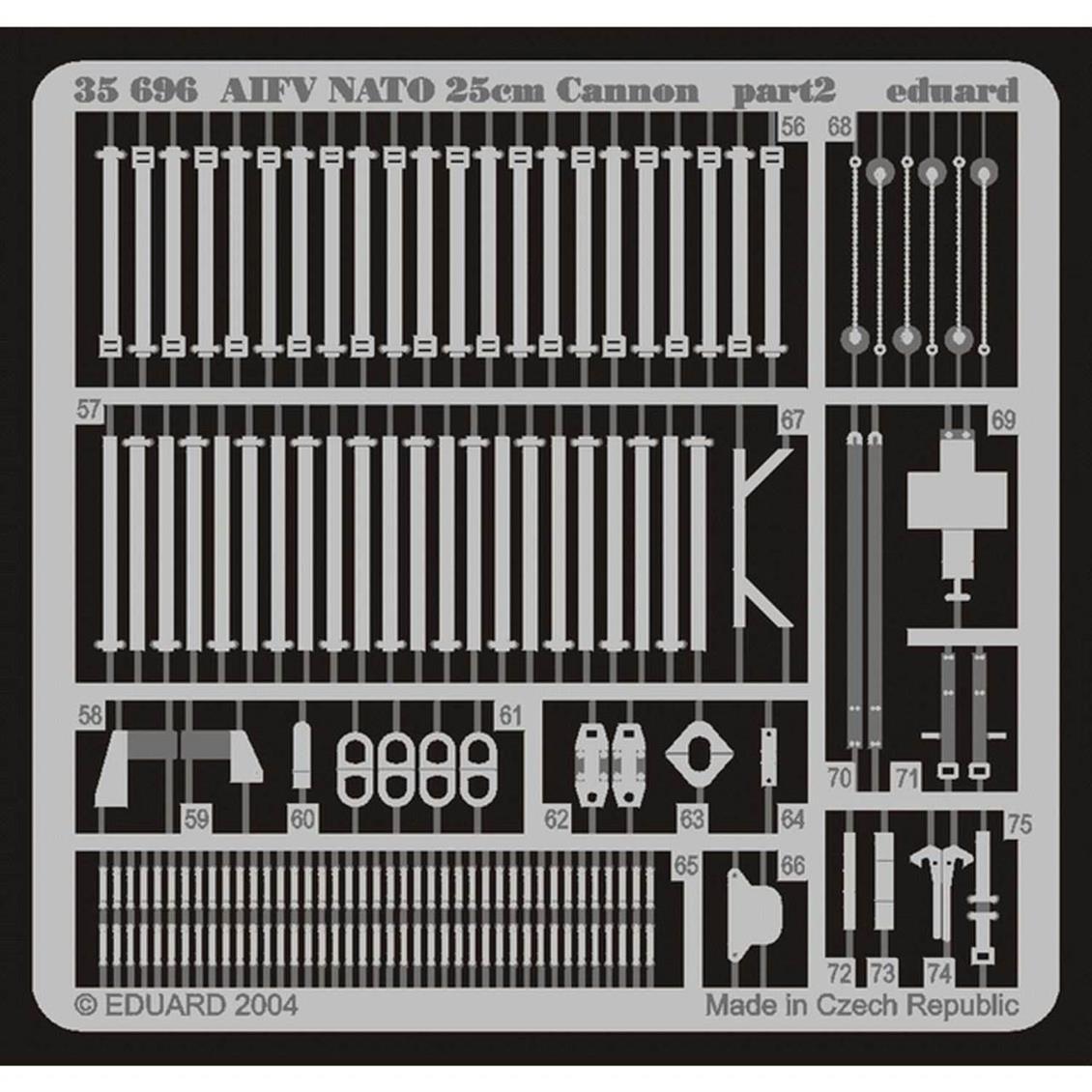 EDUARD 35696 1/35 AIFV NATO 250mm Cannon FOR AFV M