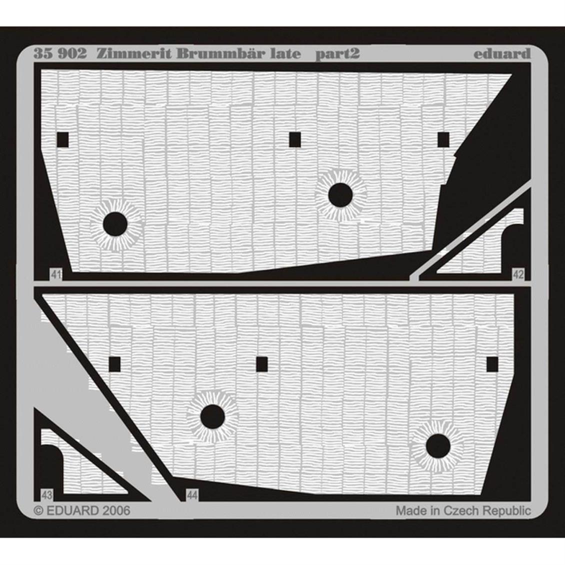 EDUARD 35902 1/35 Zimmerit Brummbär late FOR DRAGO