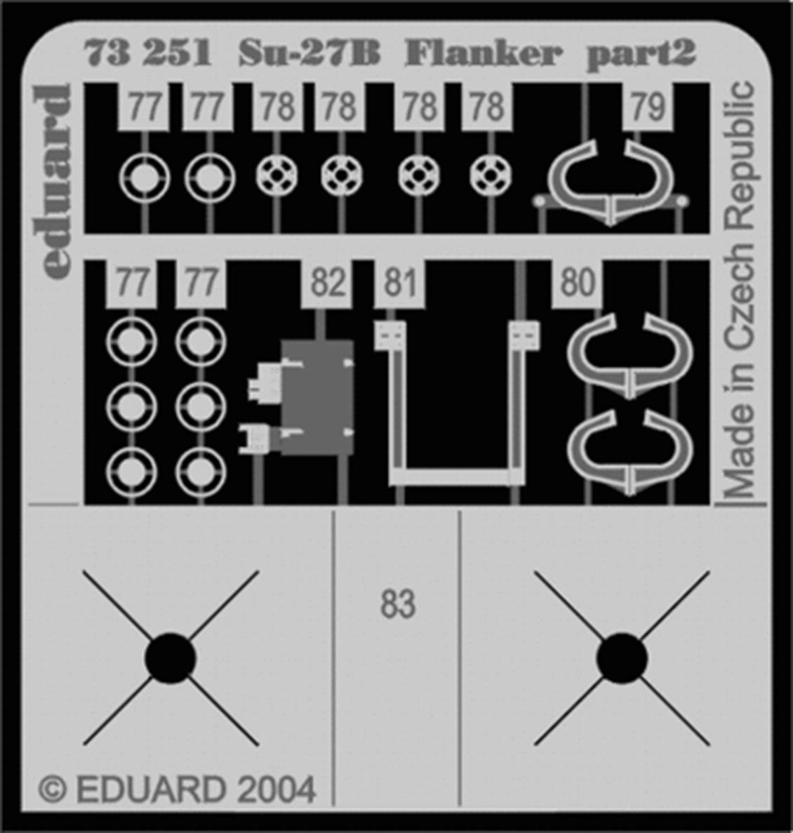 EDUARD 73251 1/72 Su-27 Flanker B FOR HASEGAWA/REV