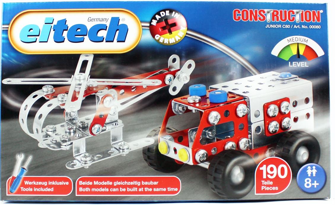 Eitech 80 İtfaiye Kamyonu ve Helikopteri Metal Araç Kiti