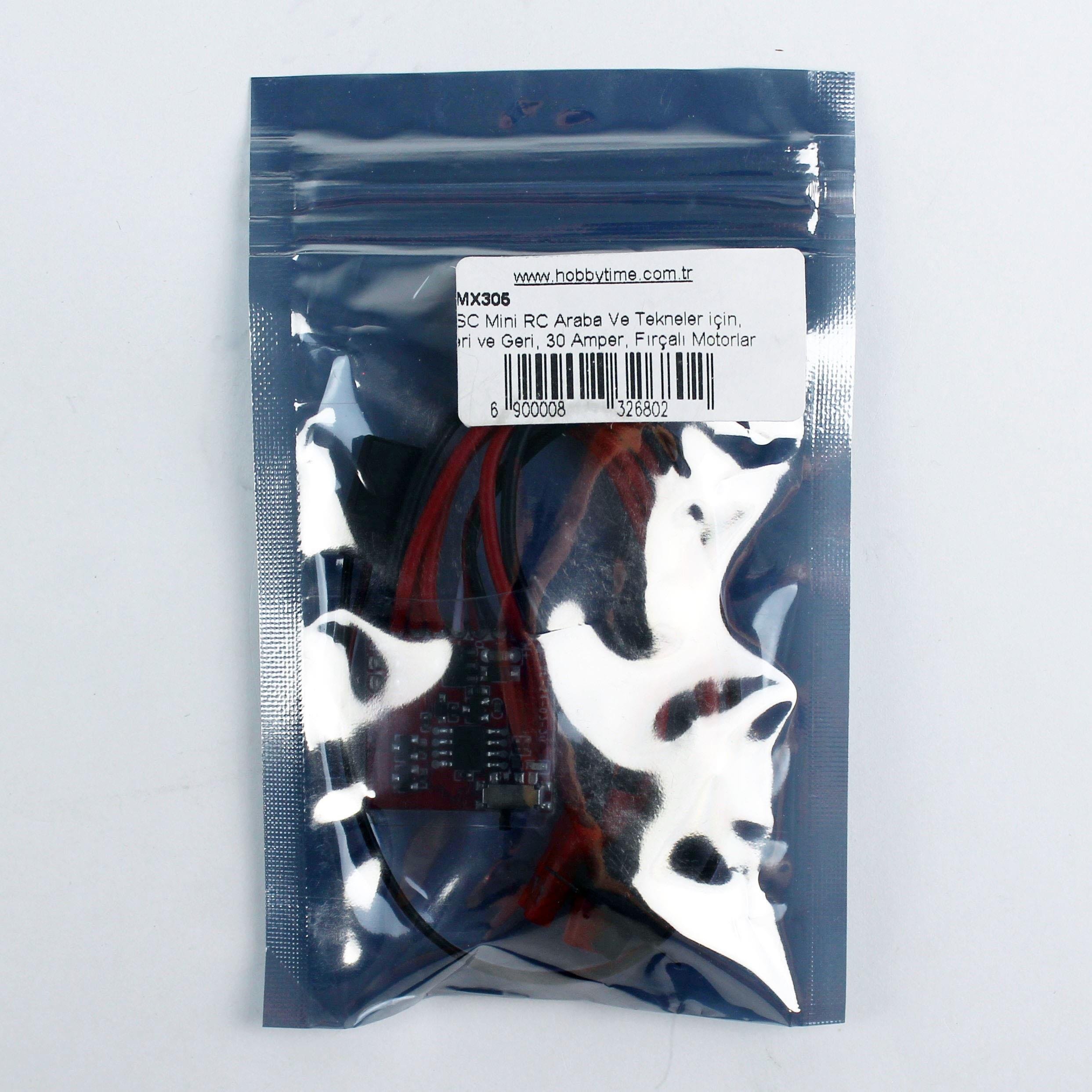 ESC Mini RC Araba Ve Tekneler için, İleri ve Geri, 30 Amper, Fırçalı Motorlar için Elektronik Hız Kontrolü