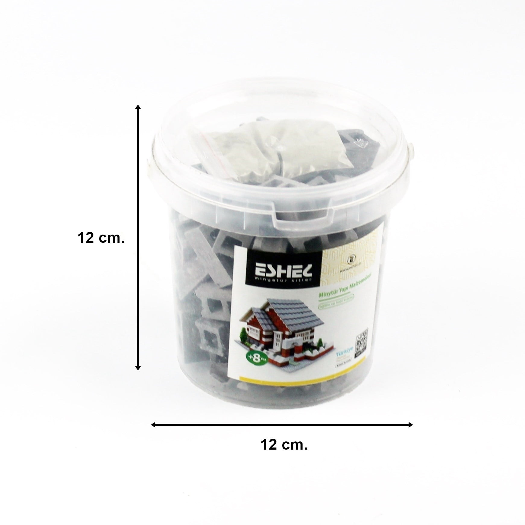 Eshel 39, 1/12 Ölçek 3x1,5x1,3 cm. Tuğla Blok 70 Adet ve Harç