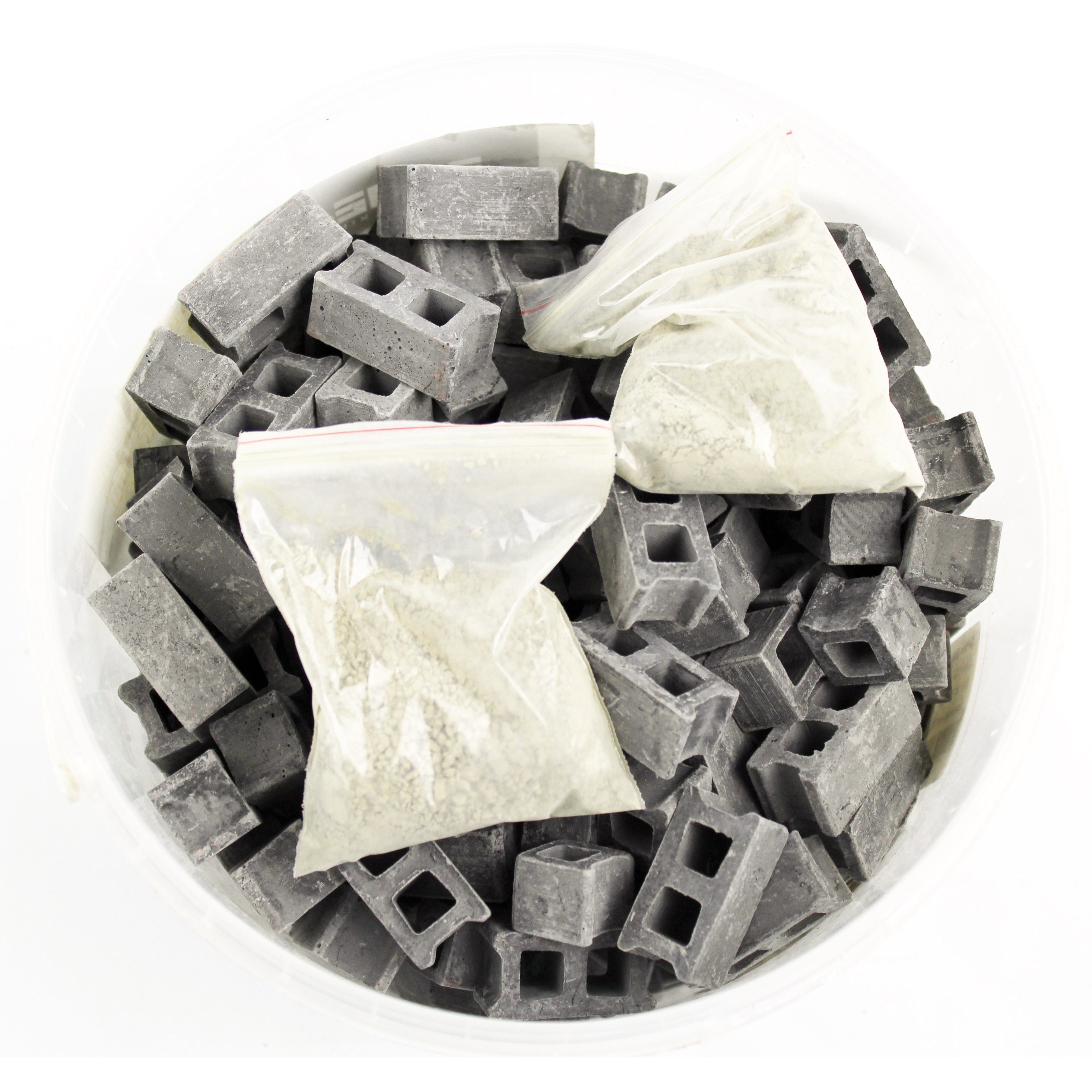 Eshel 40, 1/12 Ölçek 3x1,5x1,3 cm. Tuğla Blok 200 Adet ve Harç