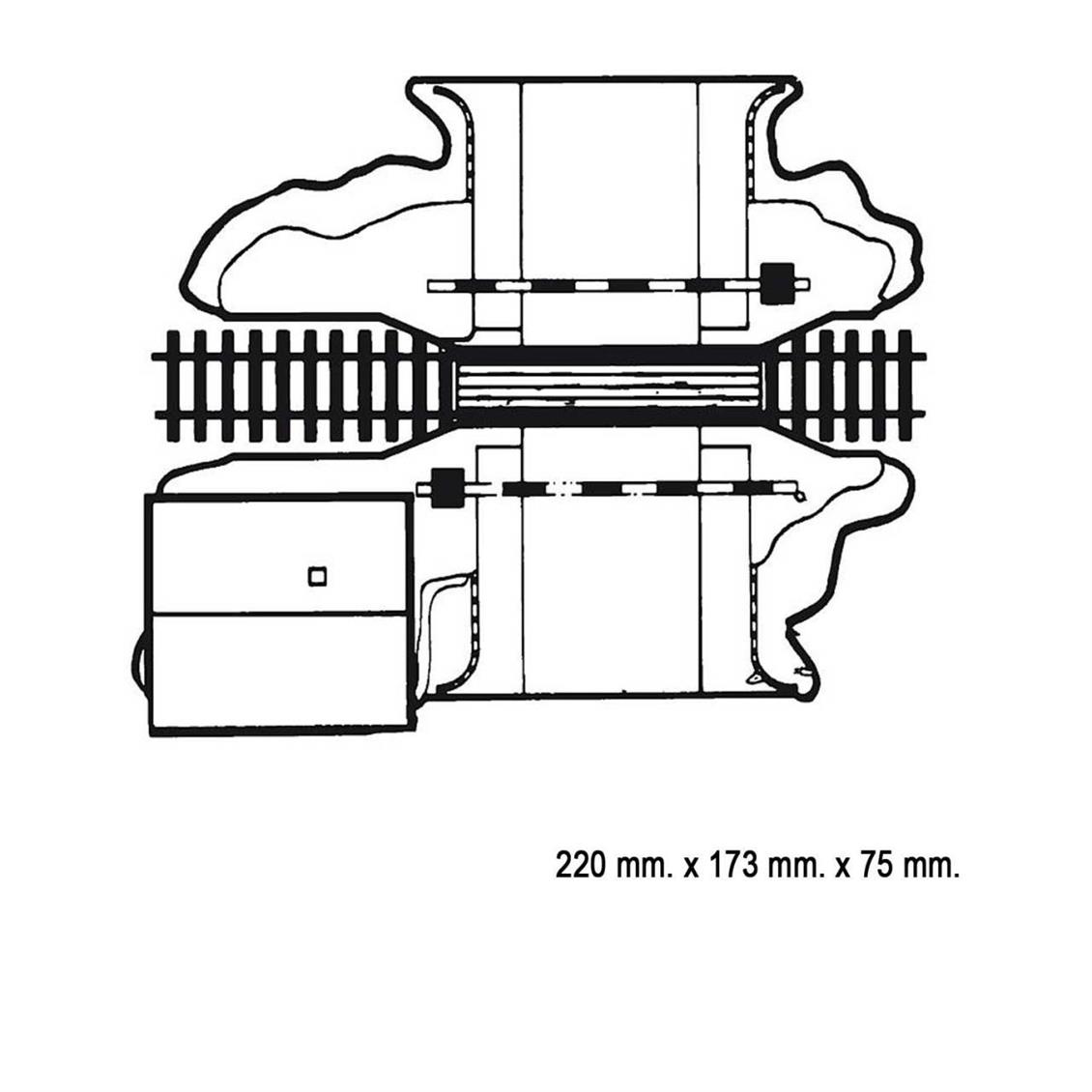 Faller 120174 1/87 Hemzemin Geçit, Bariyerli, Çift hatlı Demonte Plastik Maketi