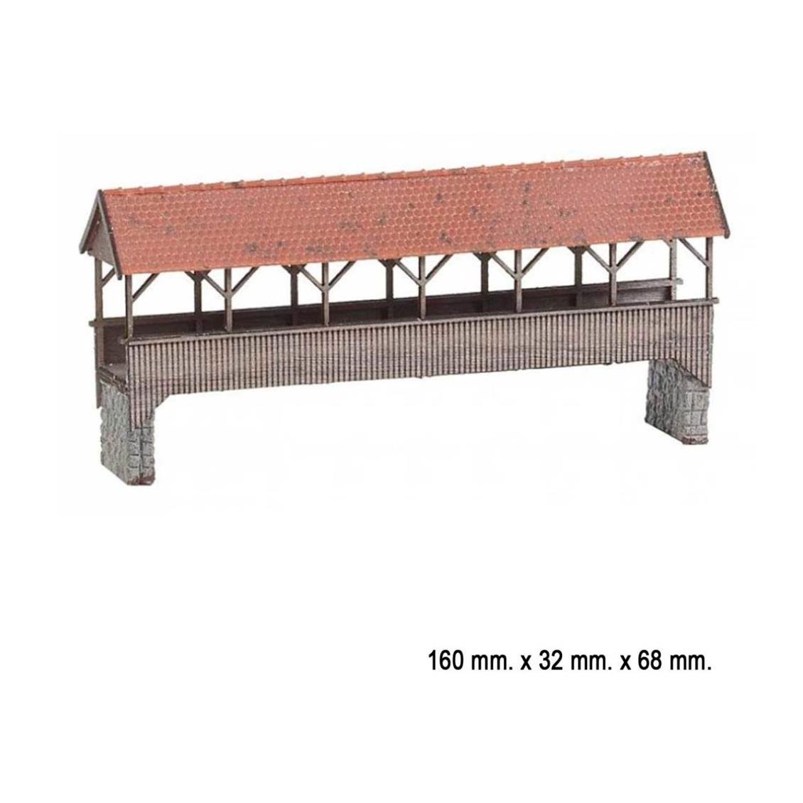 Faller 120209 1/87 Çatılı Yaya Köprüsü Demonte Plastik Maketi