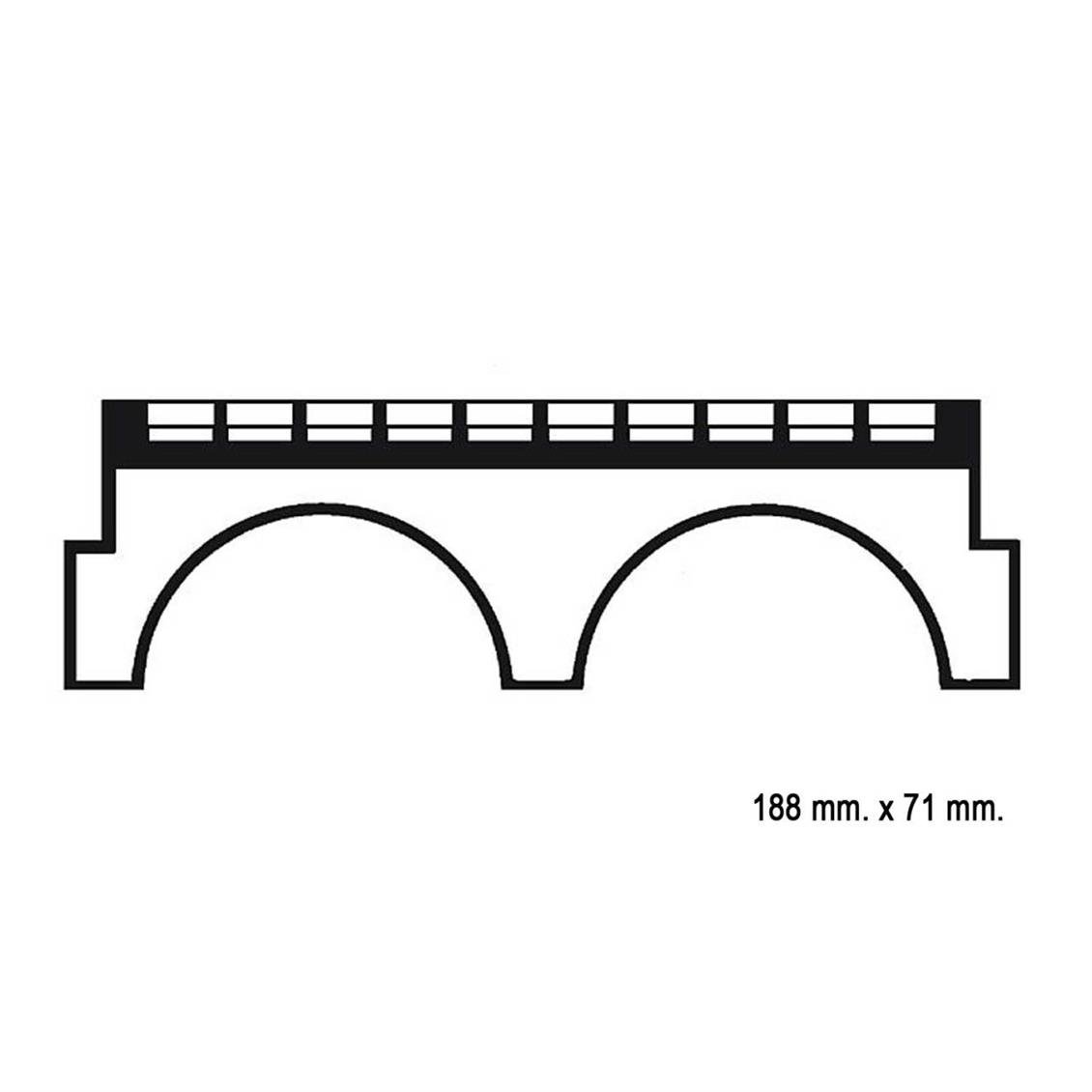 Faller 120477 1/87 Taş Görünümlü, Düz Viyadük Ayağı  Demonte Plastik Maketi