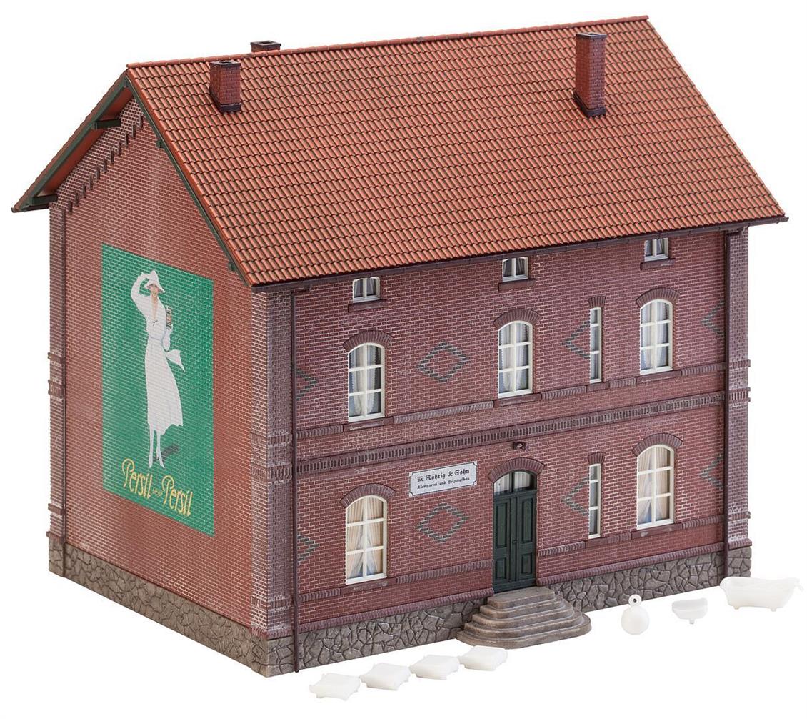 Faller 130196 1/87 M.Röhrig&Sohn Tesisatçı Dükkanı Demonte Plastik Maketi