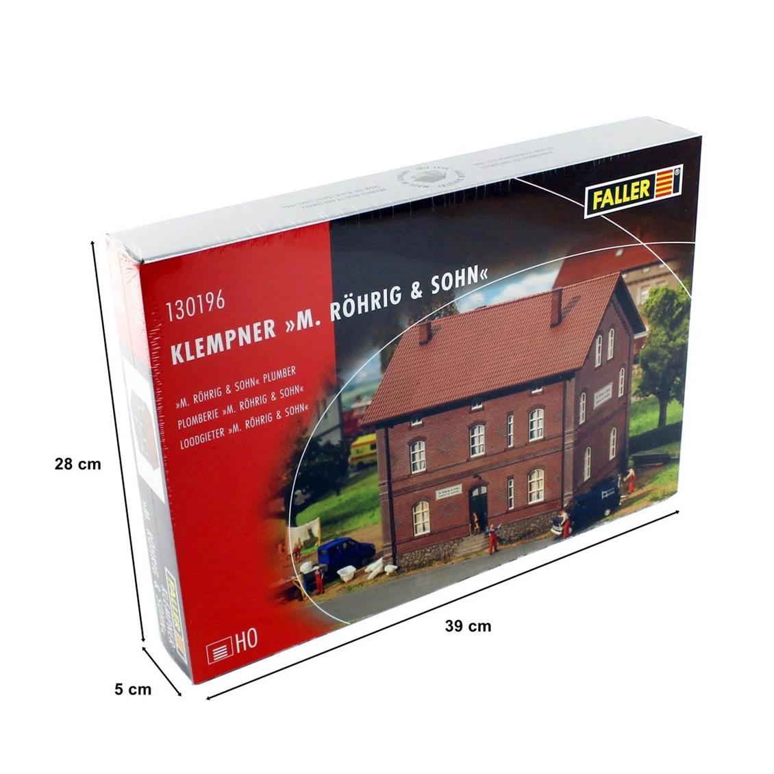 Faller 130196 1/87 M.Röhrig&Sohn Tesisatçı Dükkanı Demonte Plastik Maketi