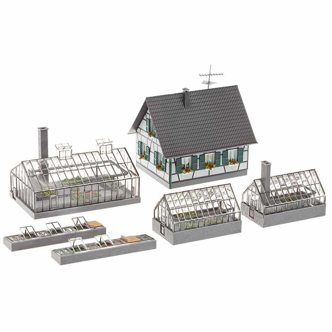 Faller 130253 1/87 Çiçek Üretim Seraları Demonte Plastik Maketi