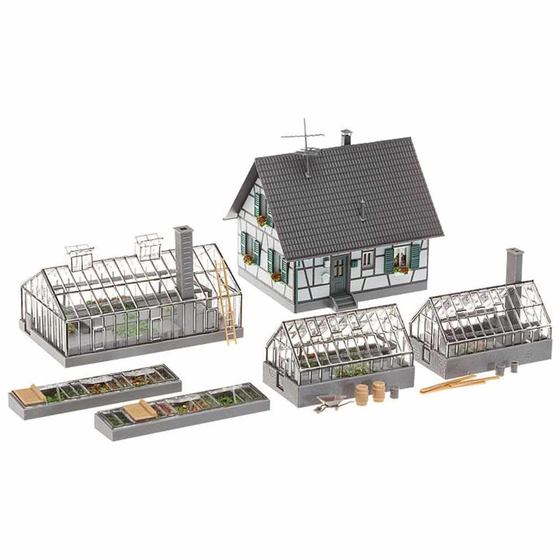 Faller 130253 1/87 Çiçek Üretim Seraları Demonte Plastik Maketi