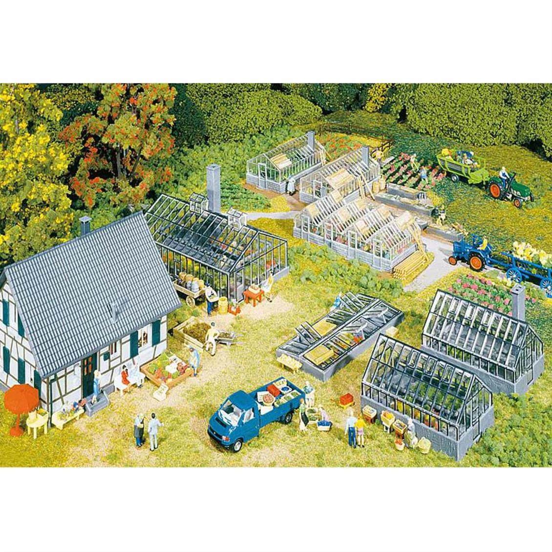 Faller 130253 1/87 Çiçek Üretim Seraları Demonte Plastik Maketi