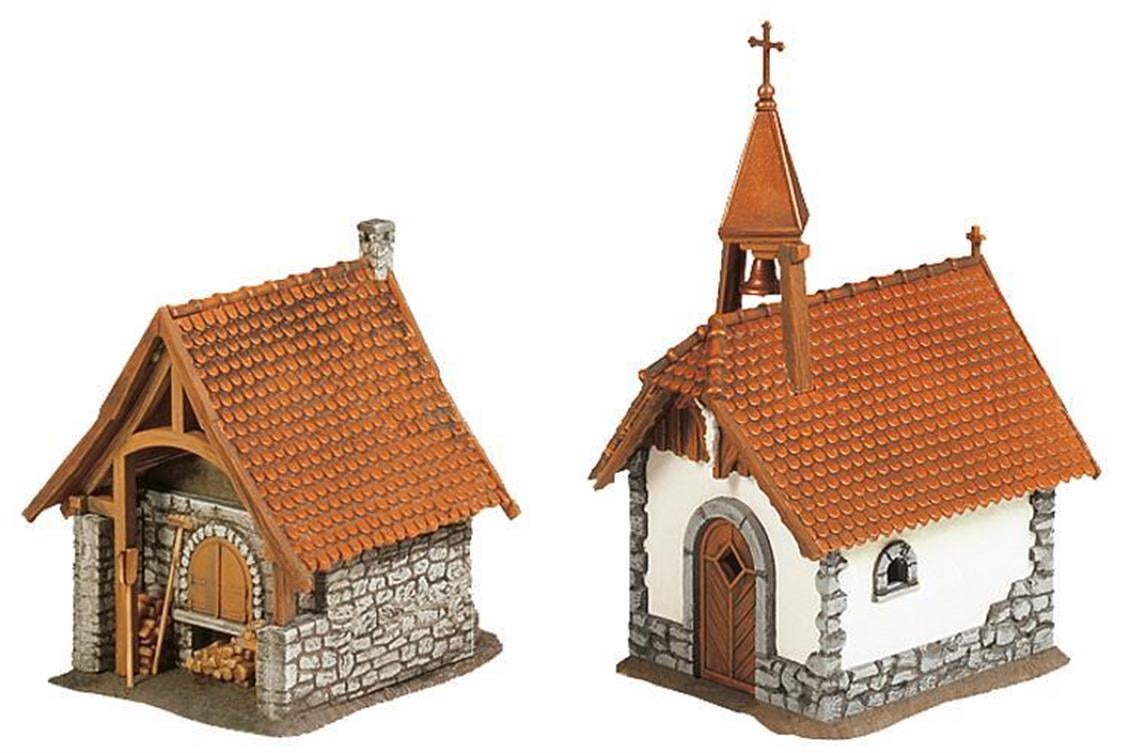 Faller 130379 1/87 Fırın,Şapel ve Eşya Kulübesi Demonte Plastik Maketi