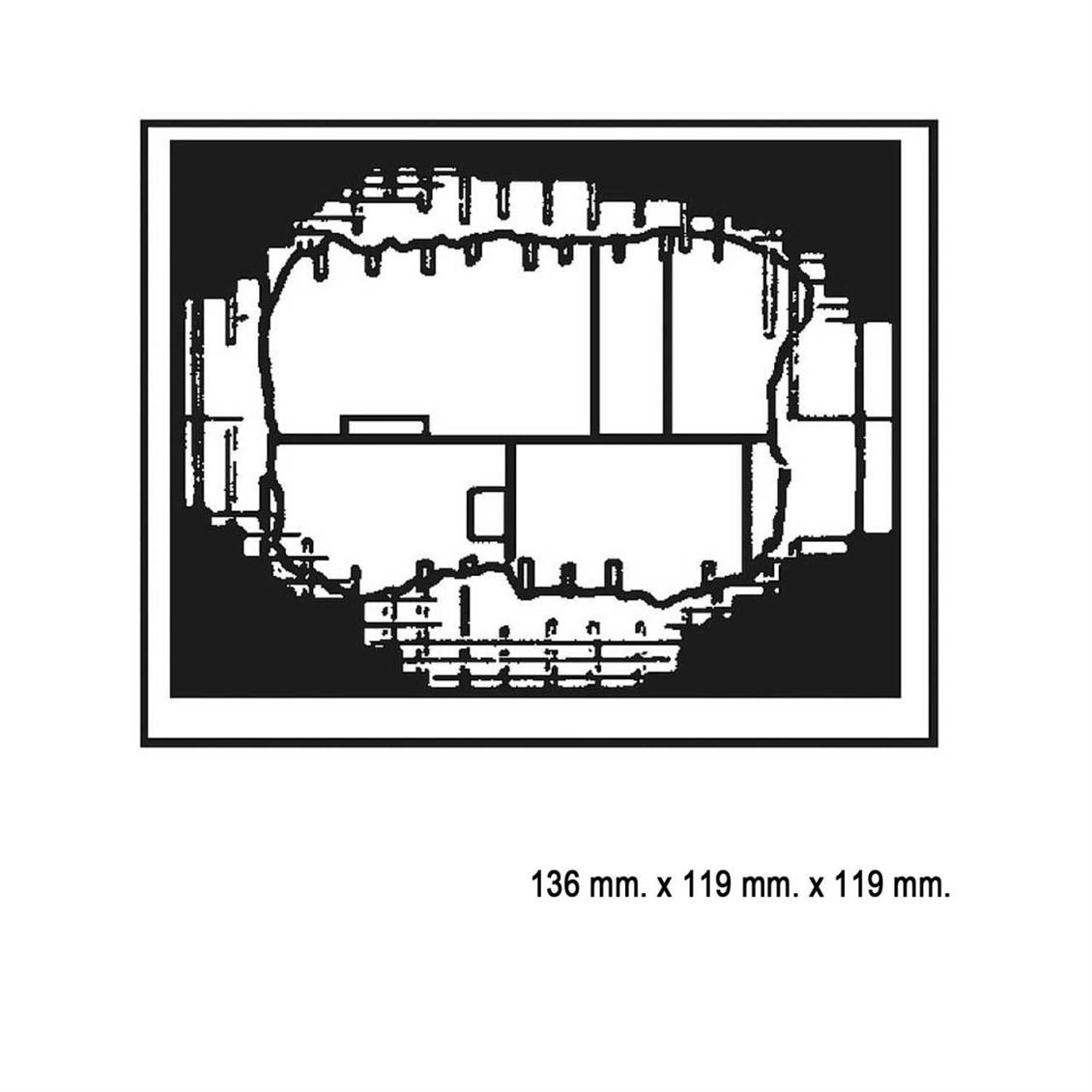 Faller 130429 1/87 Yanan Restoran Binası Demonte Plastik Maketi