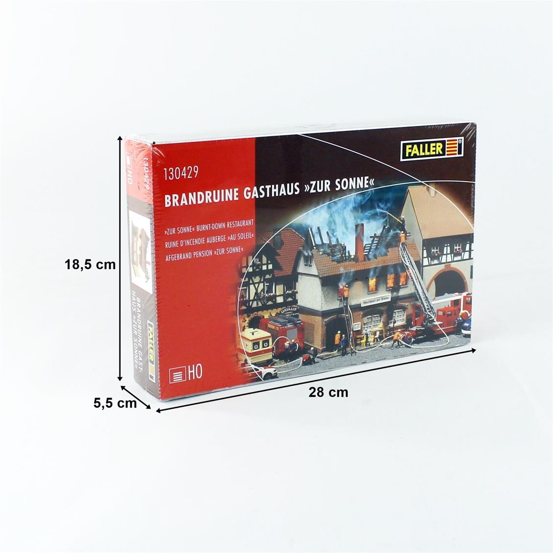 Faller 130429 1/87 Yanan Restoran Binası Demonte Plastik Maketi