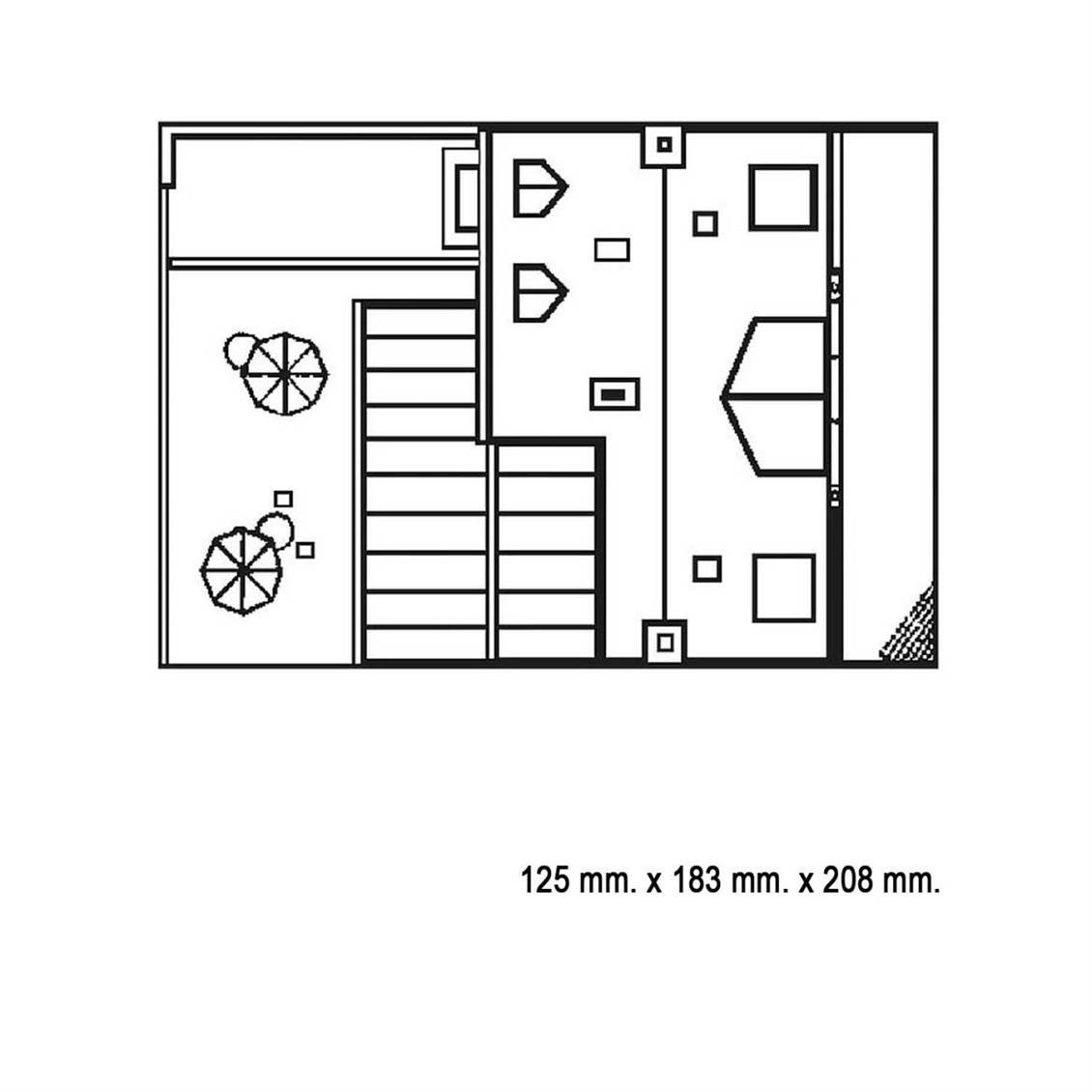 Faller 130445 1/87 Paradise Gece Kulüplü Bina Demonte Plastik Maketi
