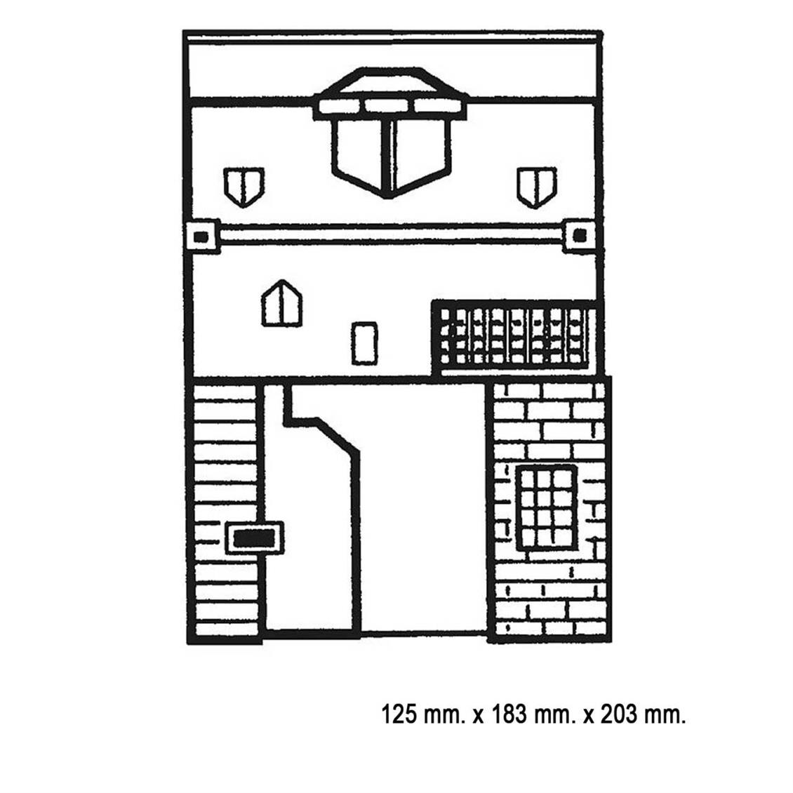 Faller 130448 1/87 Allianz Sigorta Acentalı Mağazalı Bina Demonte Plastik Maketi