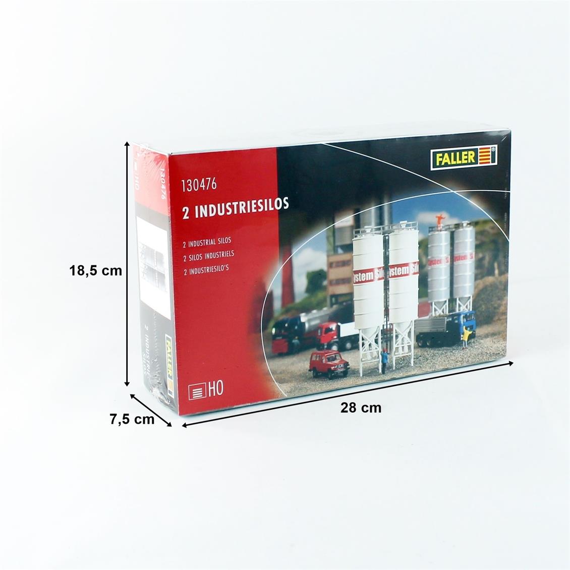 Faller 130476 1/87 Endüstriyel Silo ( 2 Adet ) Demonte Plastik Maketi