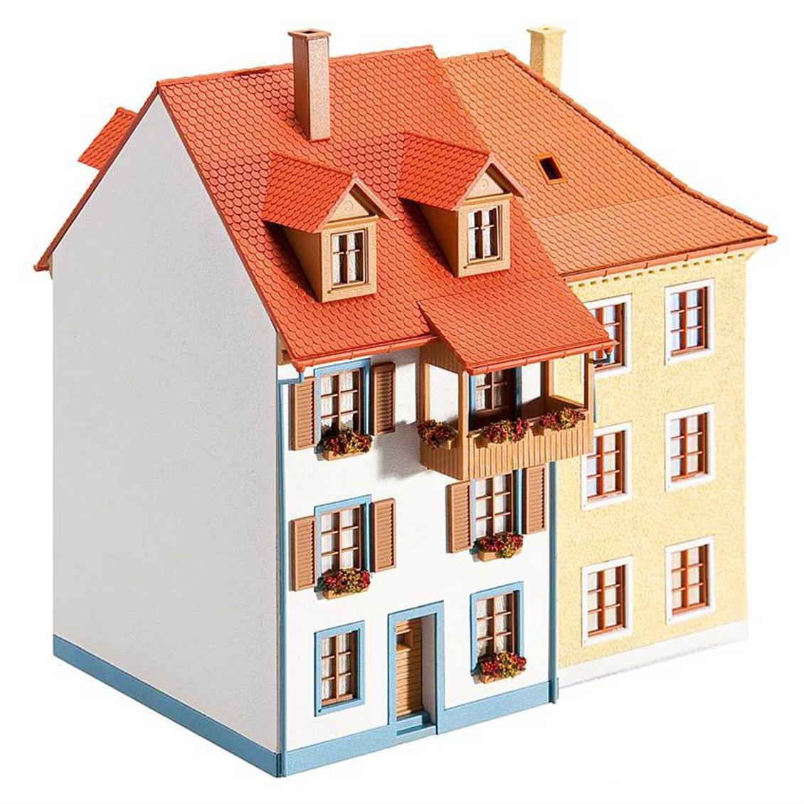 Faller 130496 1/87 Kasaba Apartmanı ( 2 Adet ) Demonte Plastik Maketi