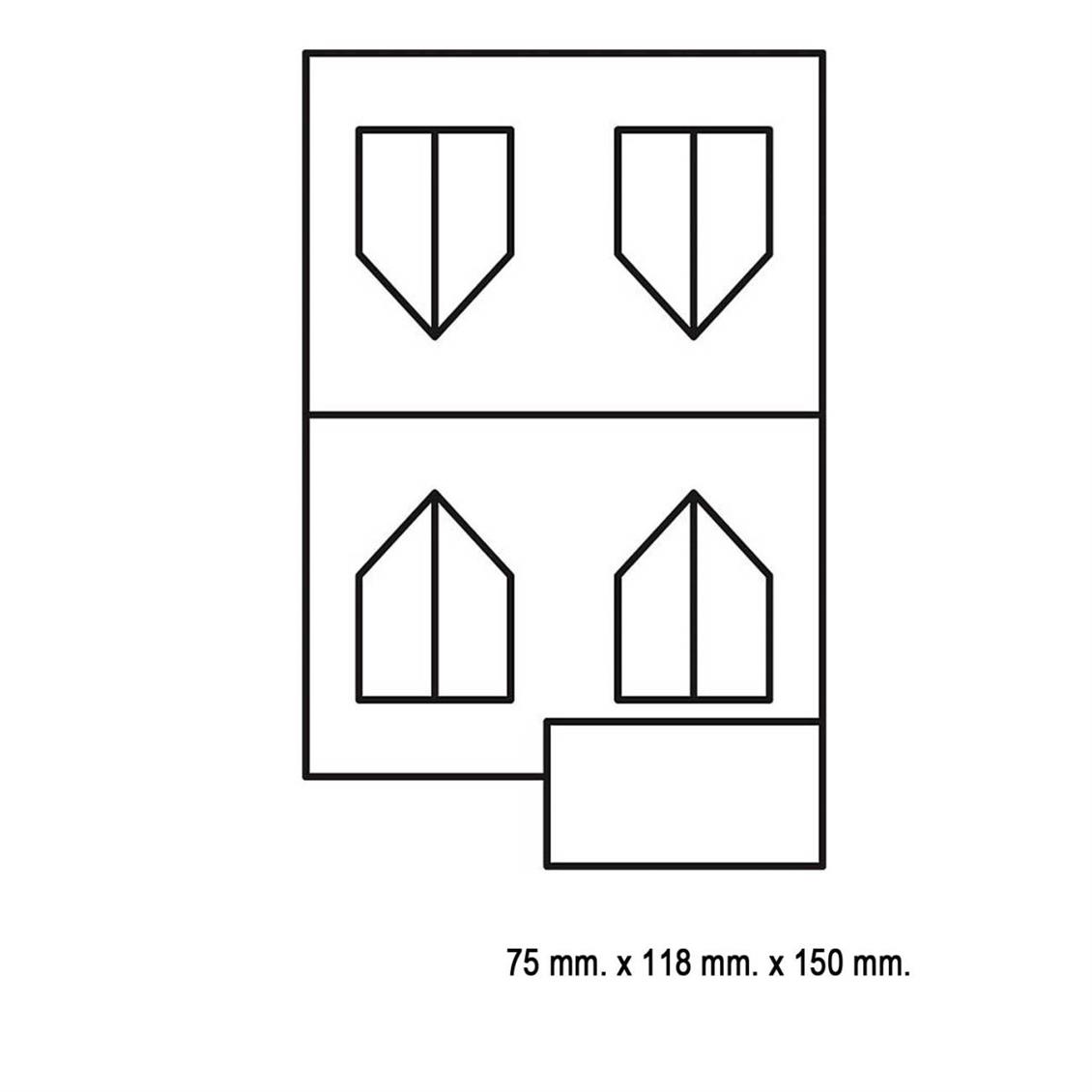 Faller 130496 1/87 Kasaba Apartmanı ( 2 Adet ) Demonte Plastik Maketi