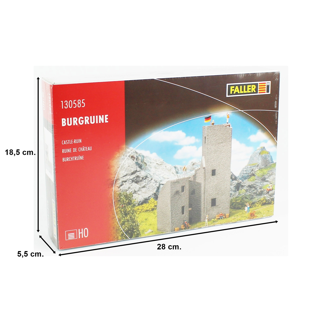 Faller 130585, Maßstab 1:87, Burgruine, Plastikmodellbausatz