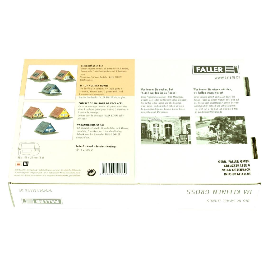 Faller 130606 1/87 Tatil Evleri Seti Demonte Plastik Maketi