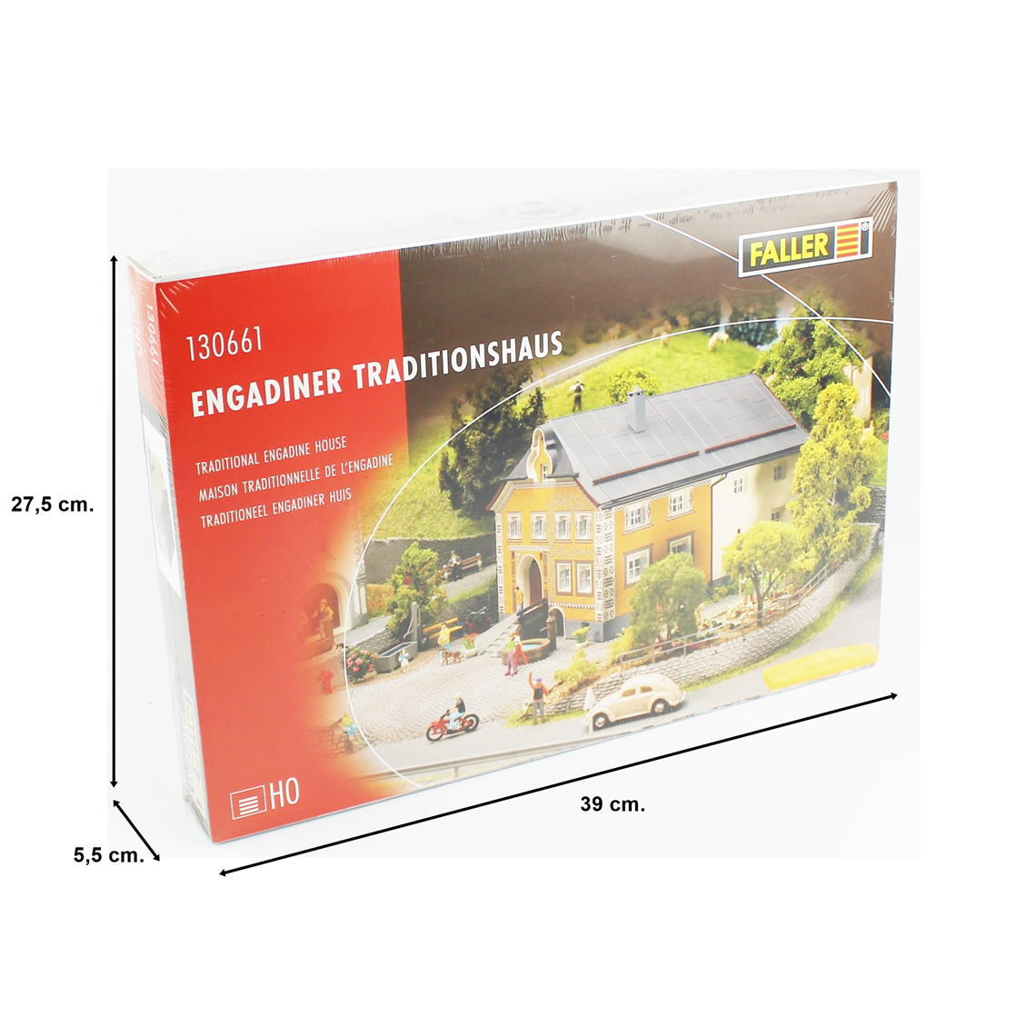 Faller 130661, Maßstab 1:87, Traditionelles Engadiner Haus, Plastikmodellhaus