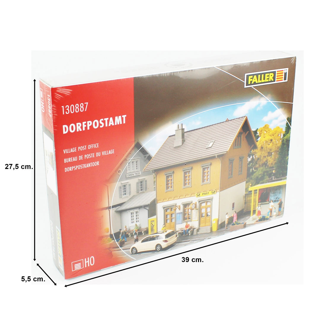 Faller 130887, Maßstab 1:87, Dorfpostamt, Plastikmodellbausatz