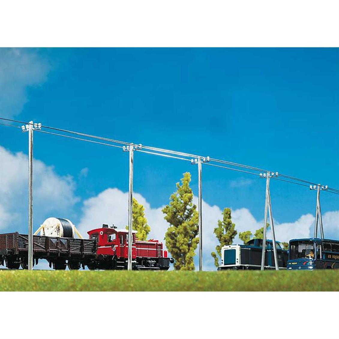 Faller 130955 1/87 Elektrik Direkleri ( 20 Adet ) Demonte Plastik Maketi