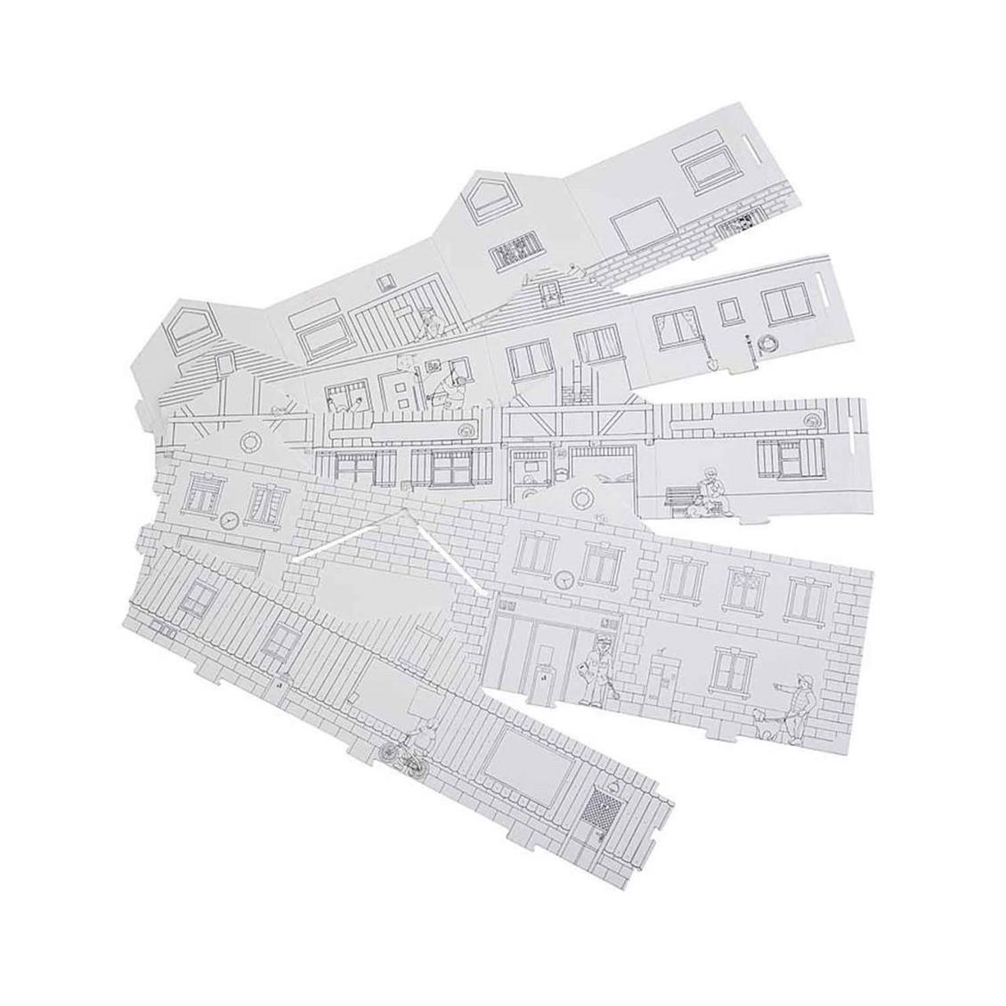 Faller 150300 1/87 Farklı 5 Yapı,Başlangıç Seti,Boyanabilir Demonte Plastik Maketi