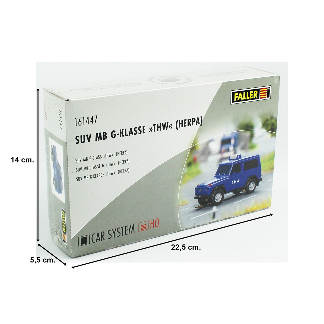 Faller 161447 1/87 Scale, Car System SUV MB ​​G-Class THW (Herpa)