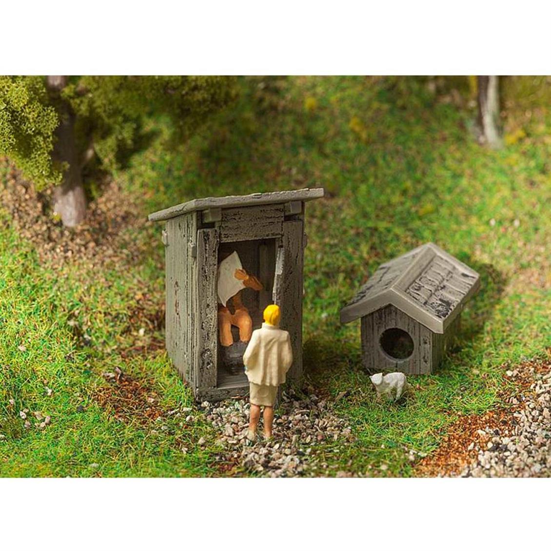 Faller 180396 1/87 Küçük Tuvalet, Servo Motorlu Demonte Plastik Maketi